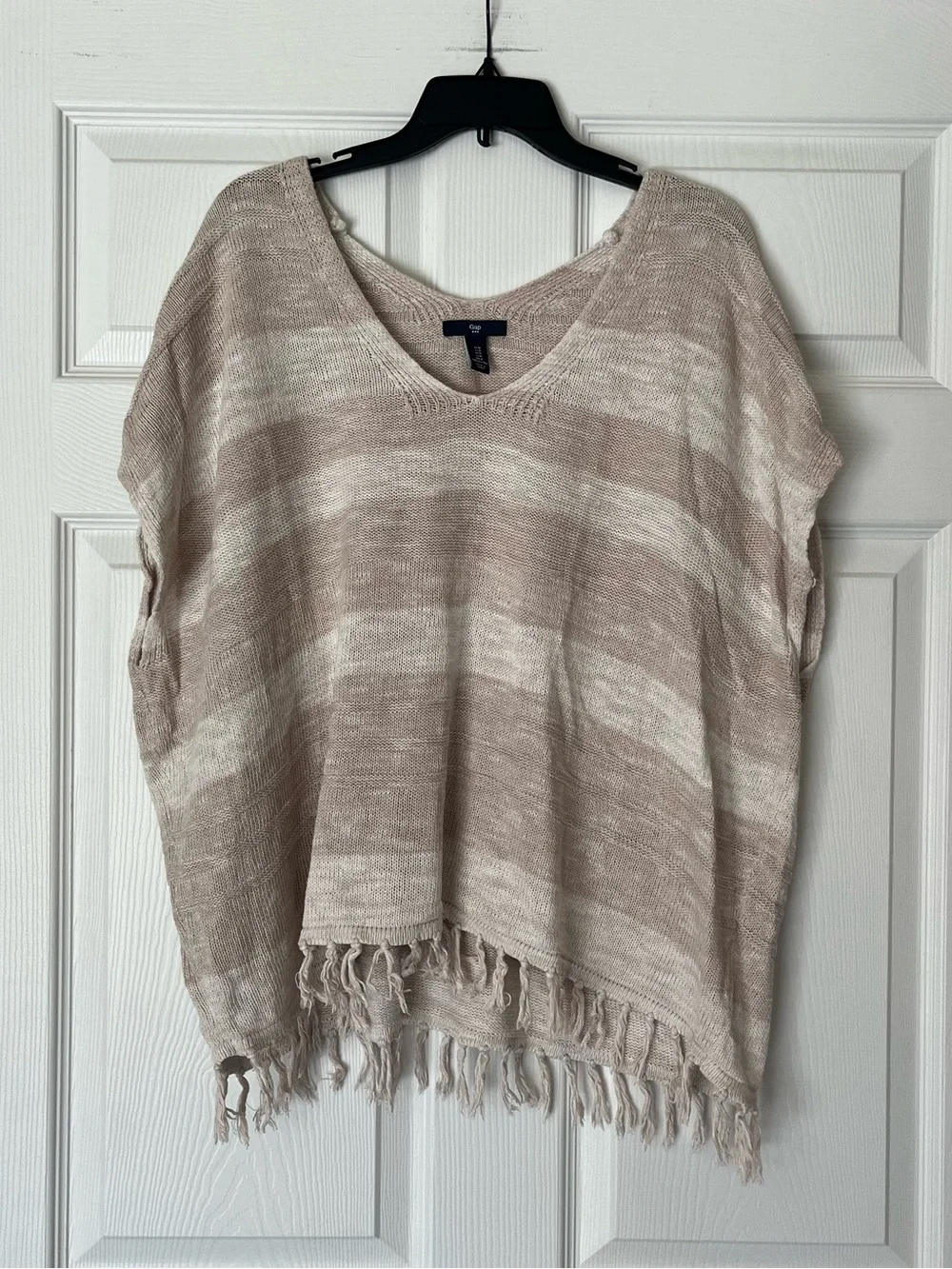GAP Fringe Knit Poncho Top